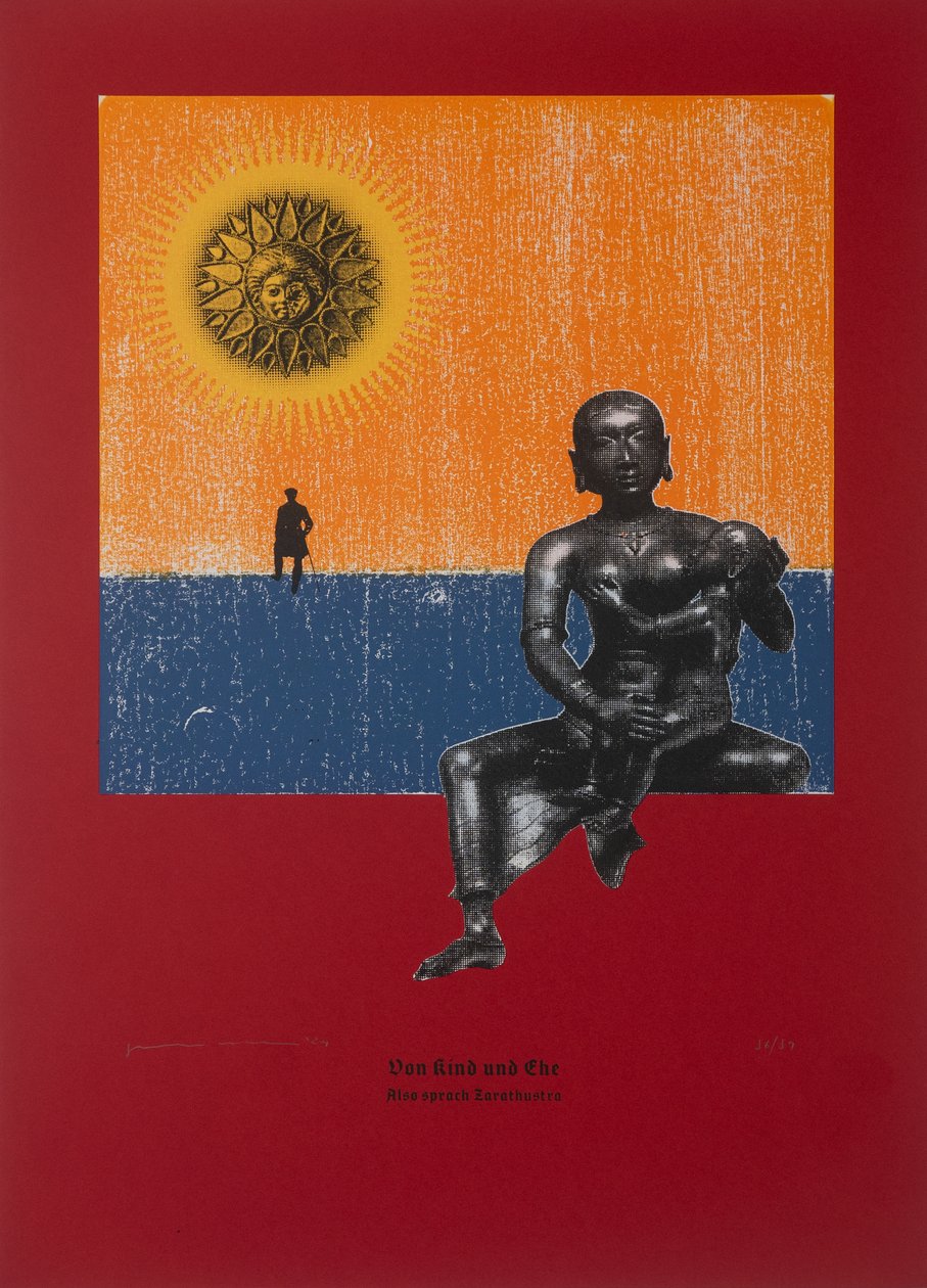 O dítěti a manželství, Tak pravil Zarathustra, 2024 (dřevoryt a sítotisk) od Guilherme Pontes