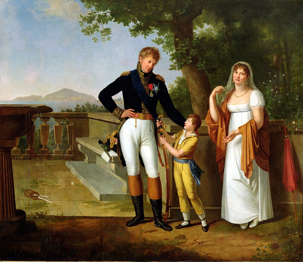 Generál Rossetti (1776-1840) velitel Neapole a jeho rodina, kolem roku 1813 od Guillaume Descamps