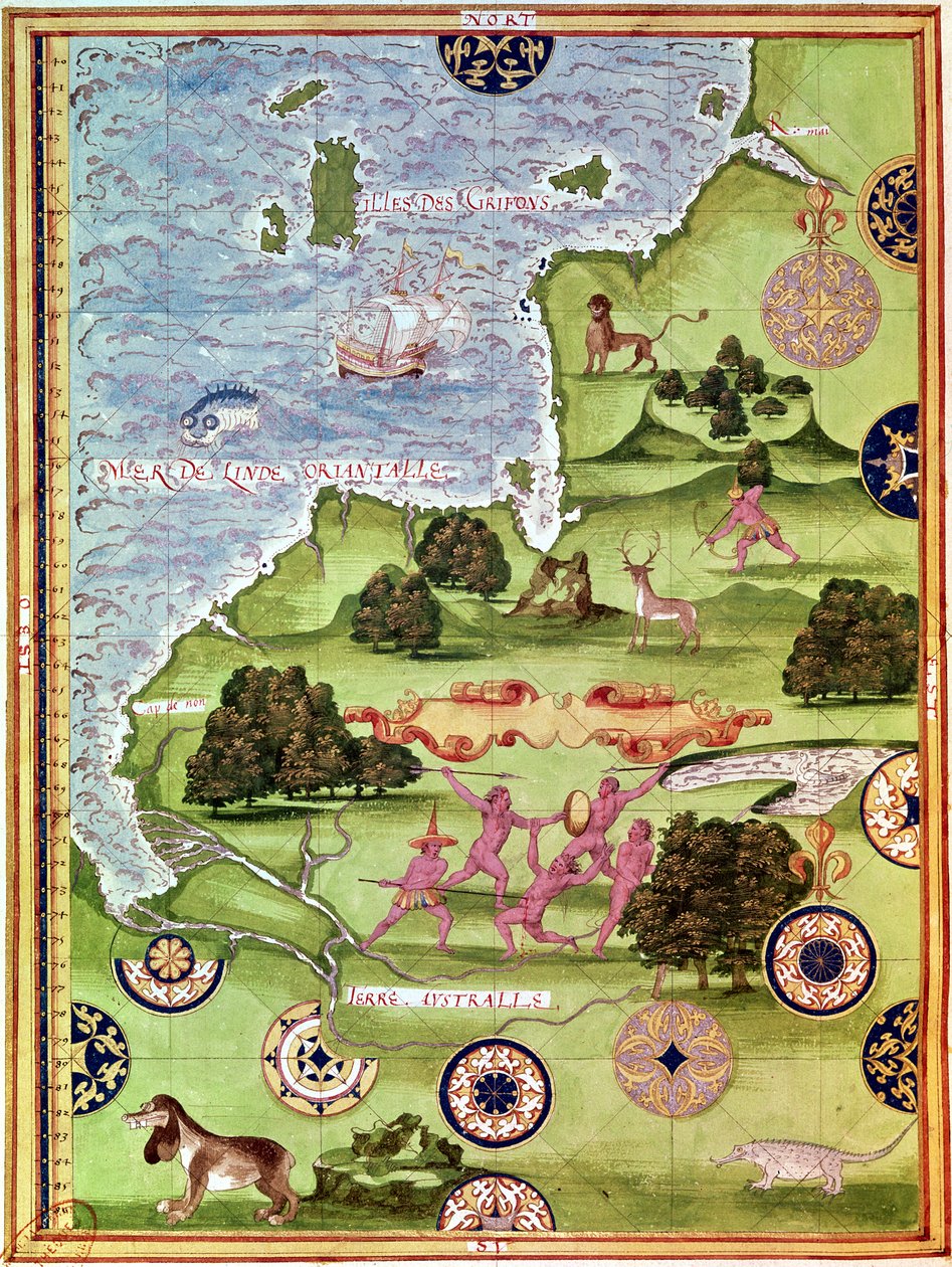 Fol.34v Mapa Austrálie, z 