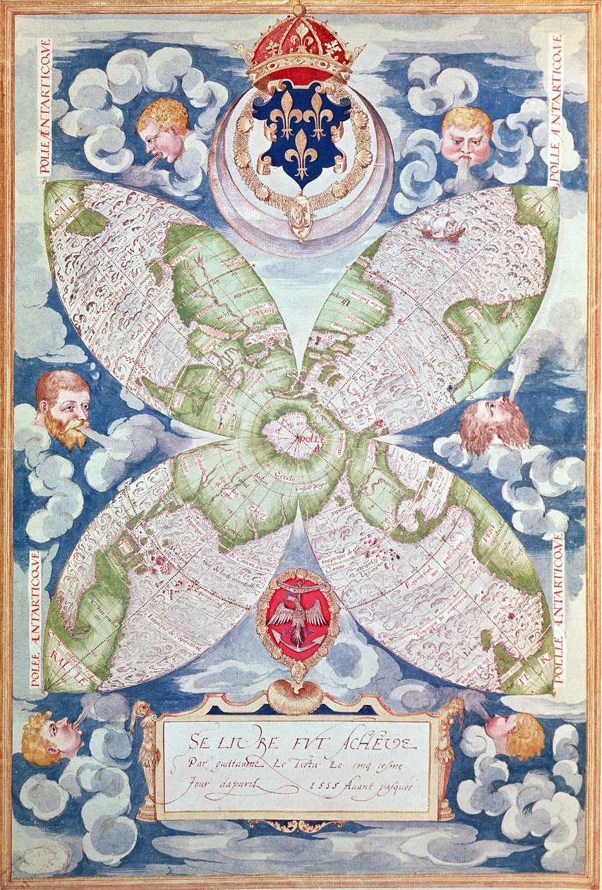 Fol.7v Mapa severního pólu, z 