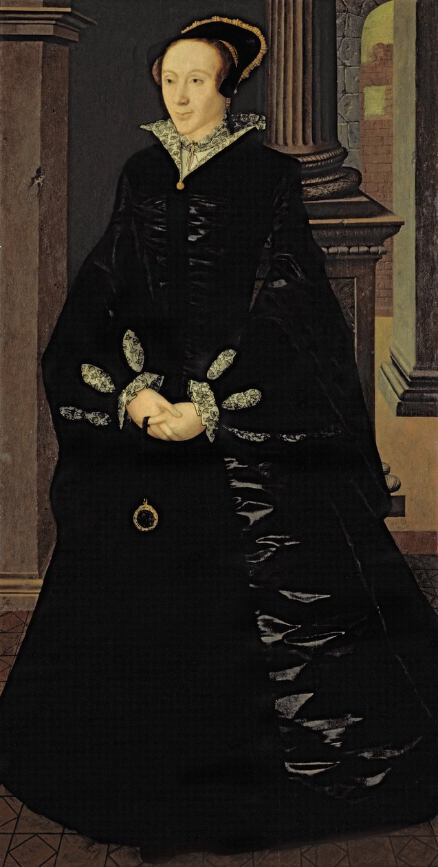 Portrét dámy v černém, pravděpodobně lady Margaret Arundell, kolem roku 1553 od Guillaume Scrots