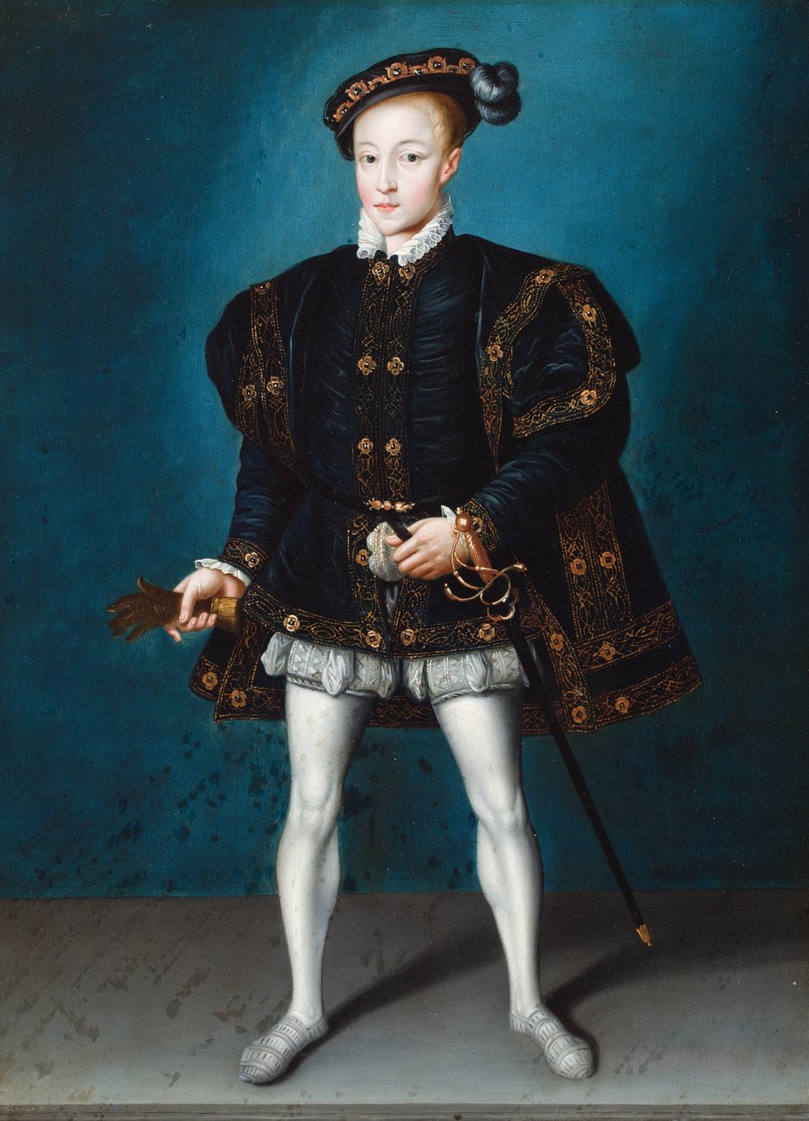 Portrét Eduarda VI. (olej na desce) od Guillaume (manner of) Scrots