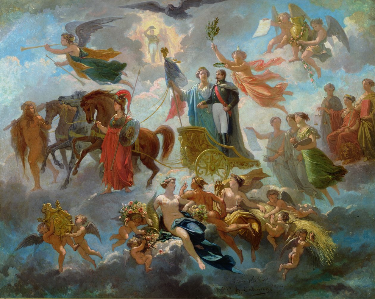 Apoteóza Napoleona III (1808-73) 1854 od Guillaume Alphonse Harang Cabasson