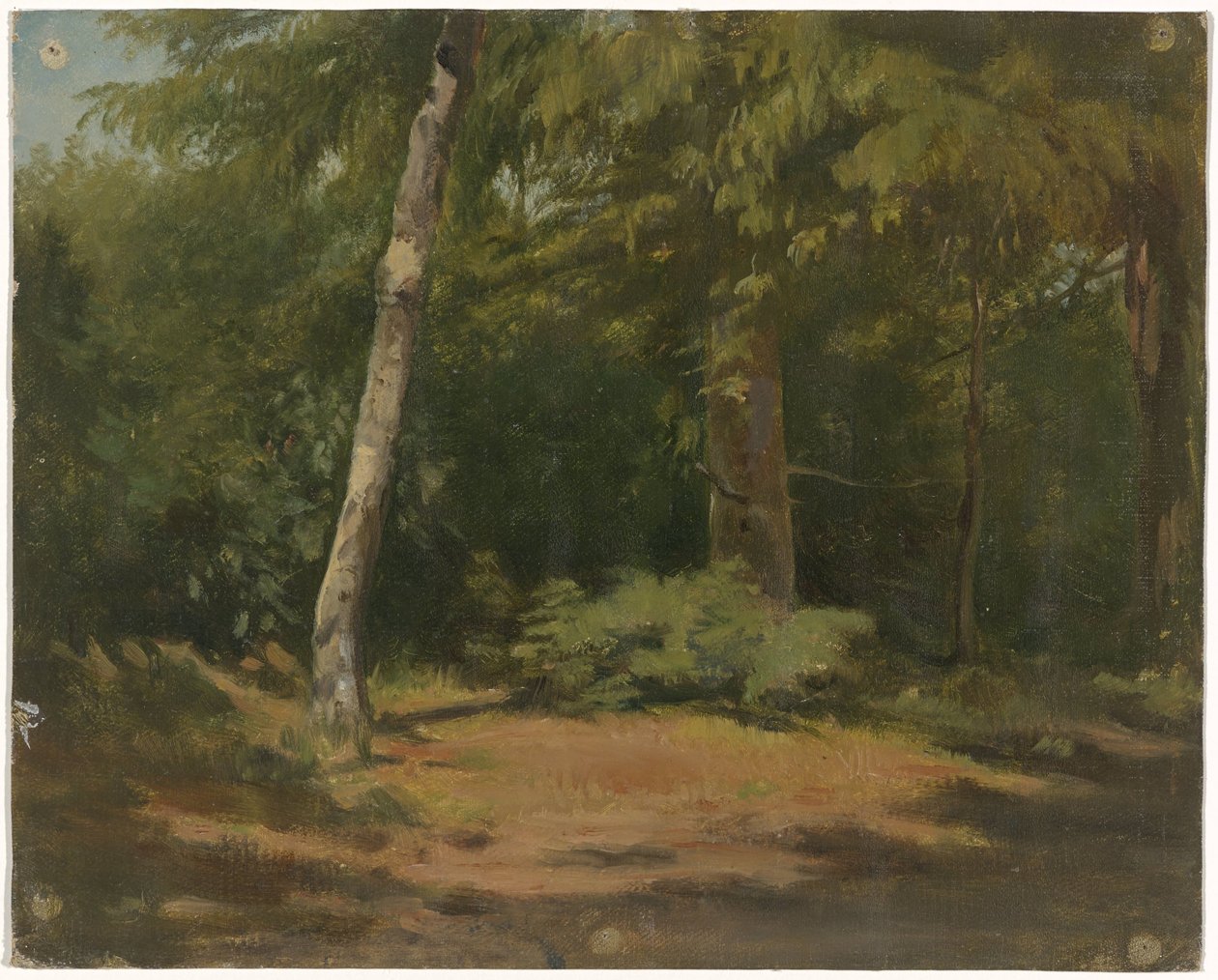 Otevřený prostor v lese od Guillaume Anne van der Brugghen