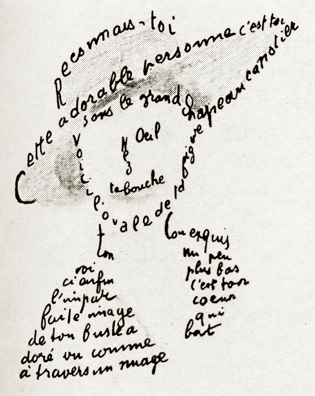 „Poznej se“ básnická adresa v Lou od Guillaume Apollinaire