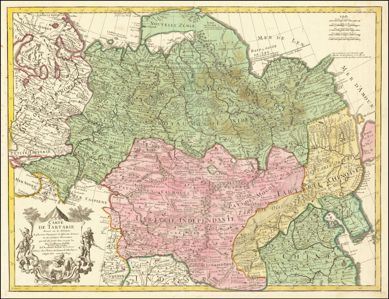 Mapa Tartárie z roku 1706, Guillaume de L
