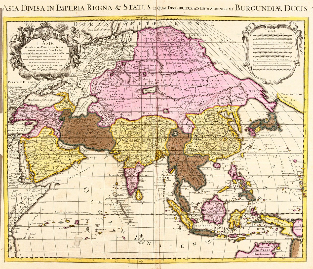 Mapa Asie (lept od Guillaume Delisle
