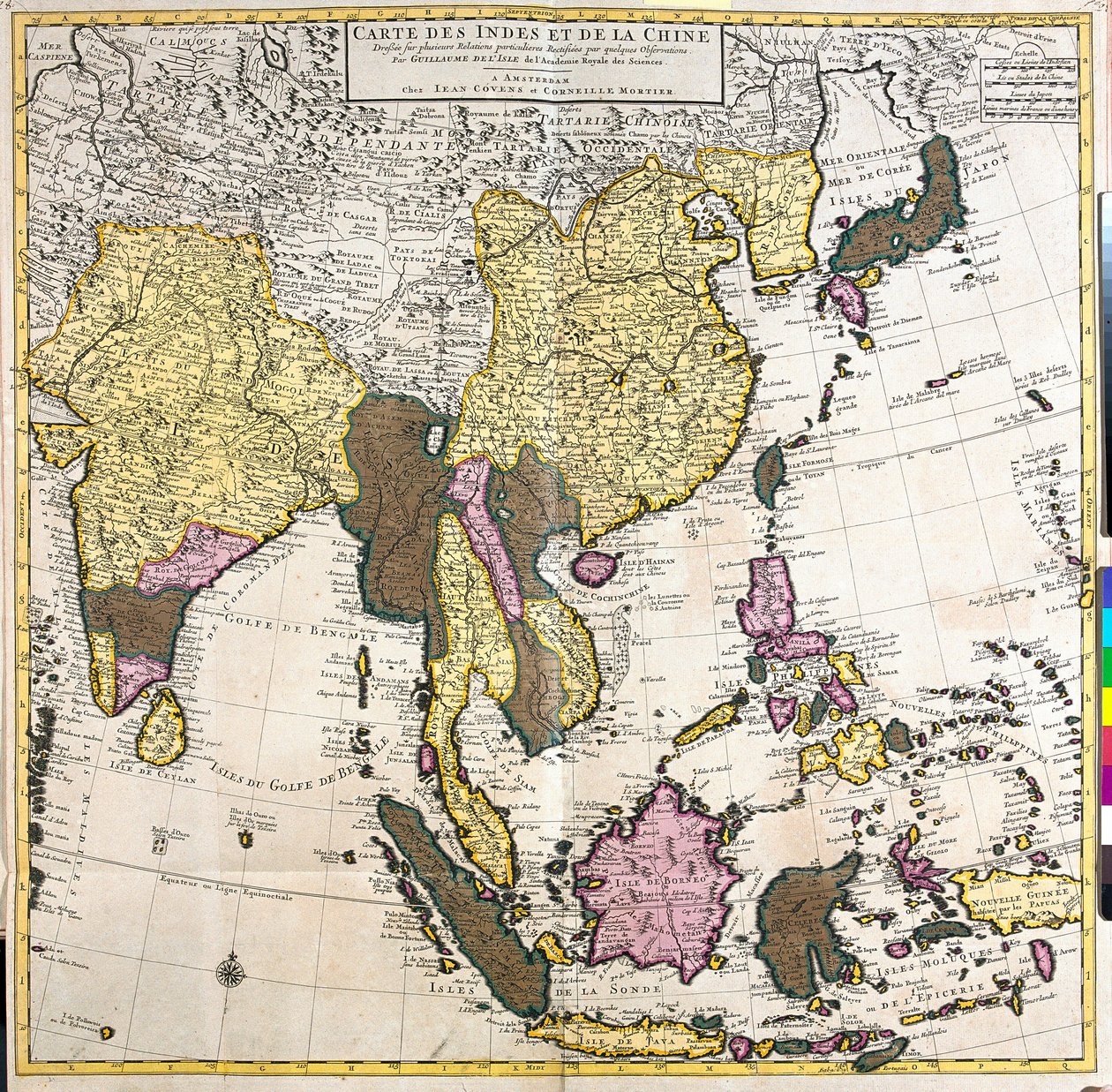Mapa Asie (lept od Guillaume Delisle