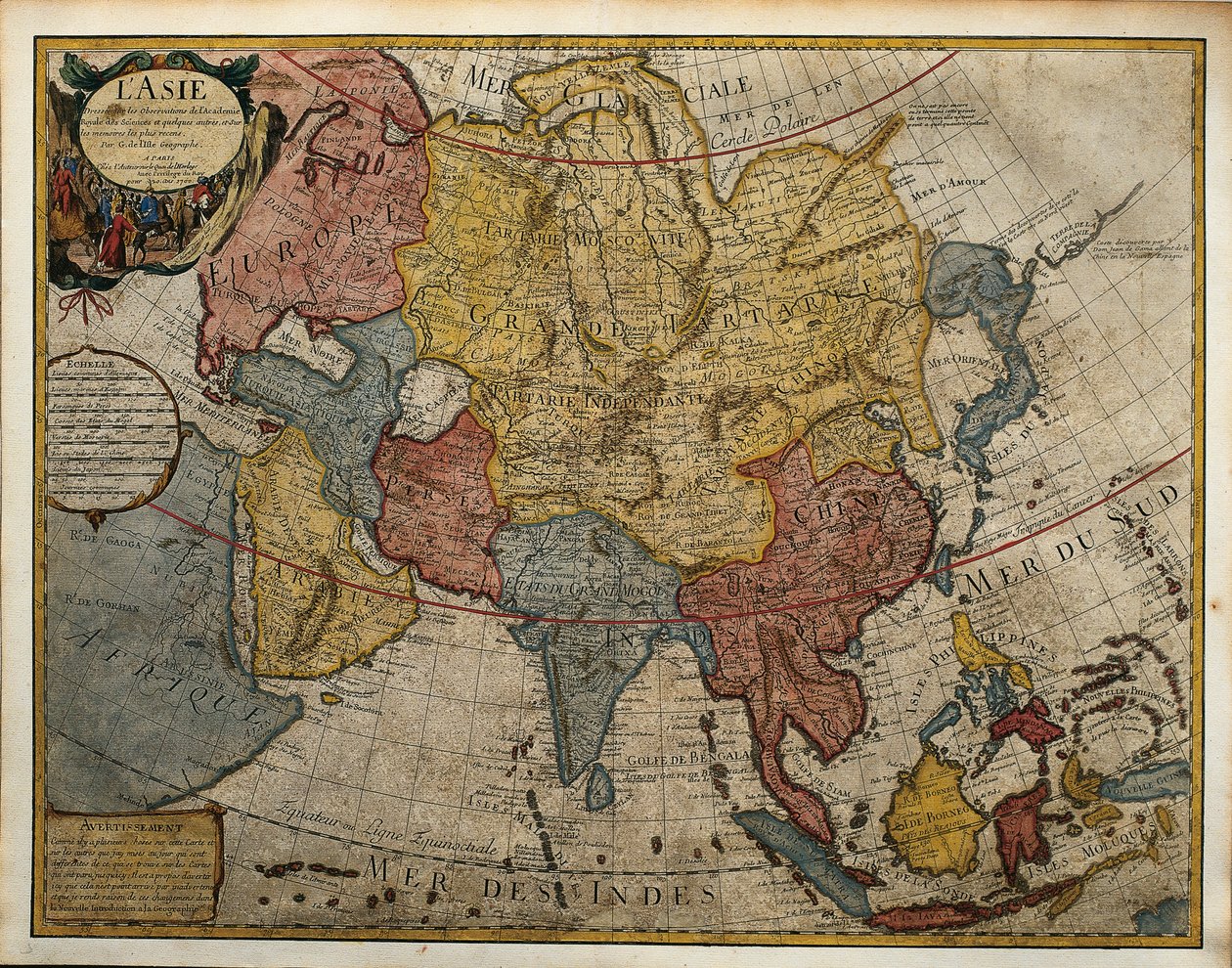 Mapa Asie, Guillaume de L