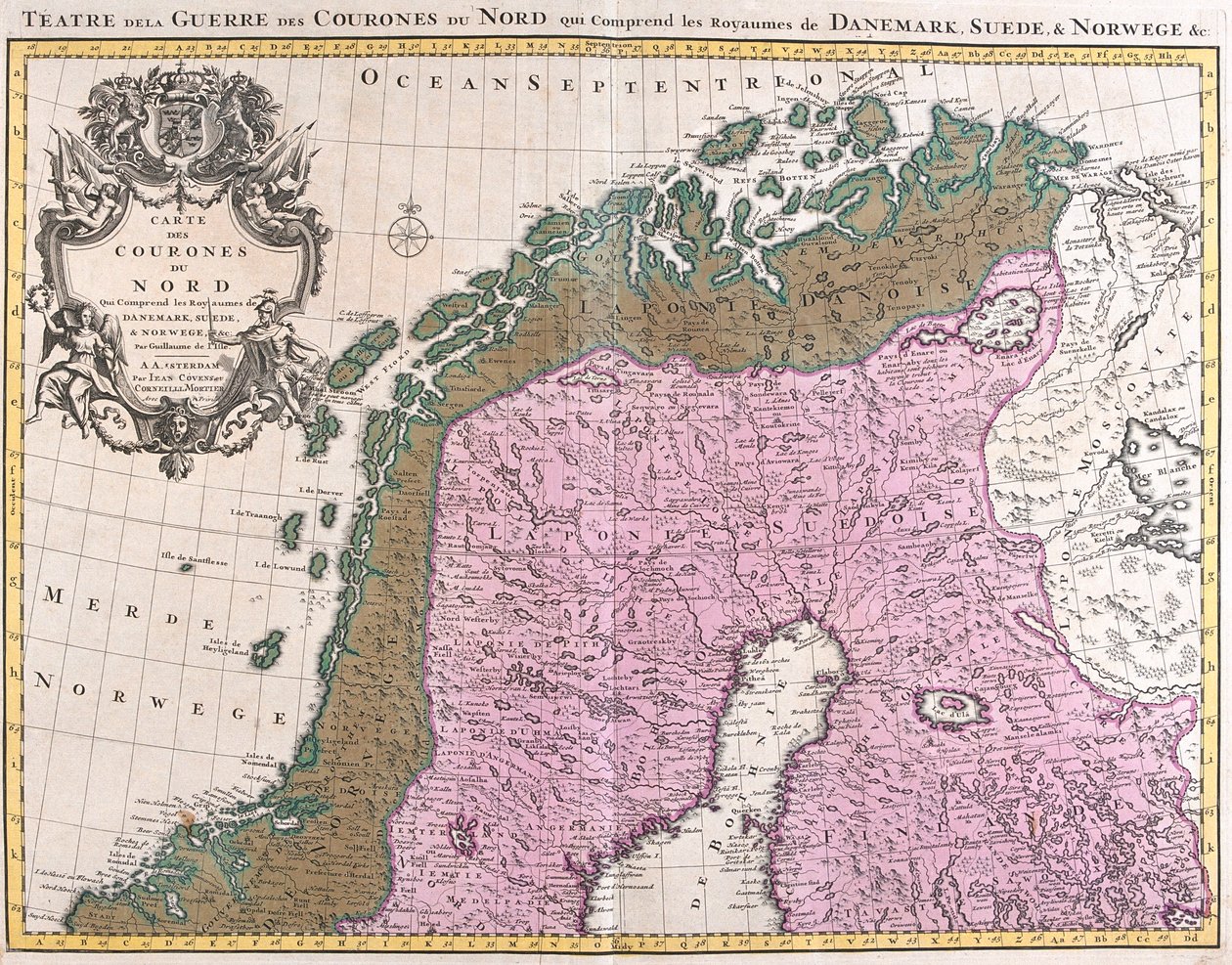 Severní Norsko, Švédsko, Finsko od Guillaume Delisle