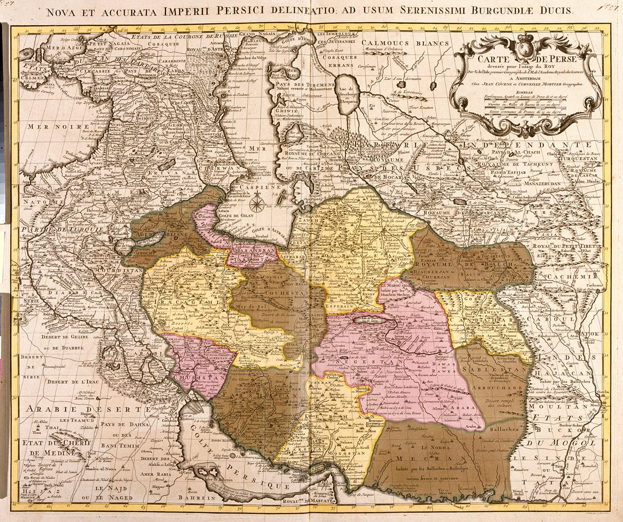 Jihozápadní Turkmenistán, Írán, západní Afghánistán, západní Pákistán od Guillaume Delisle