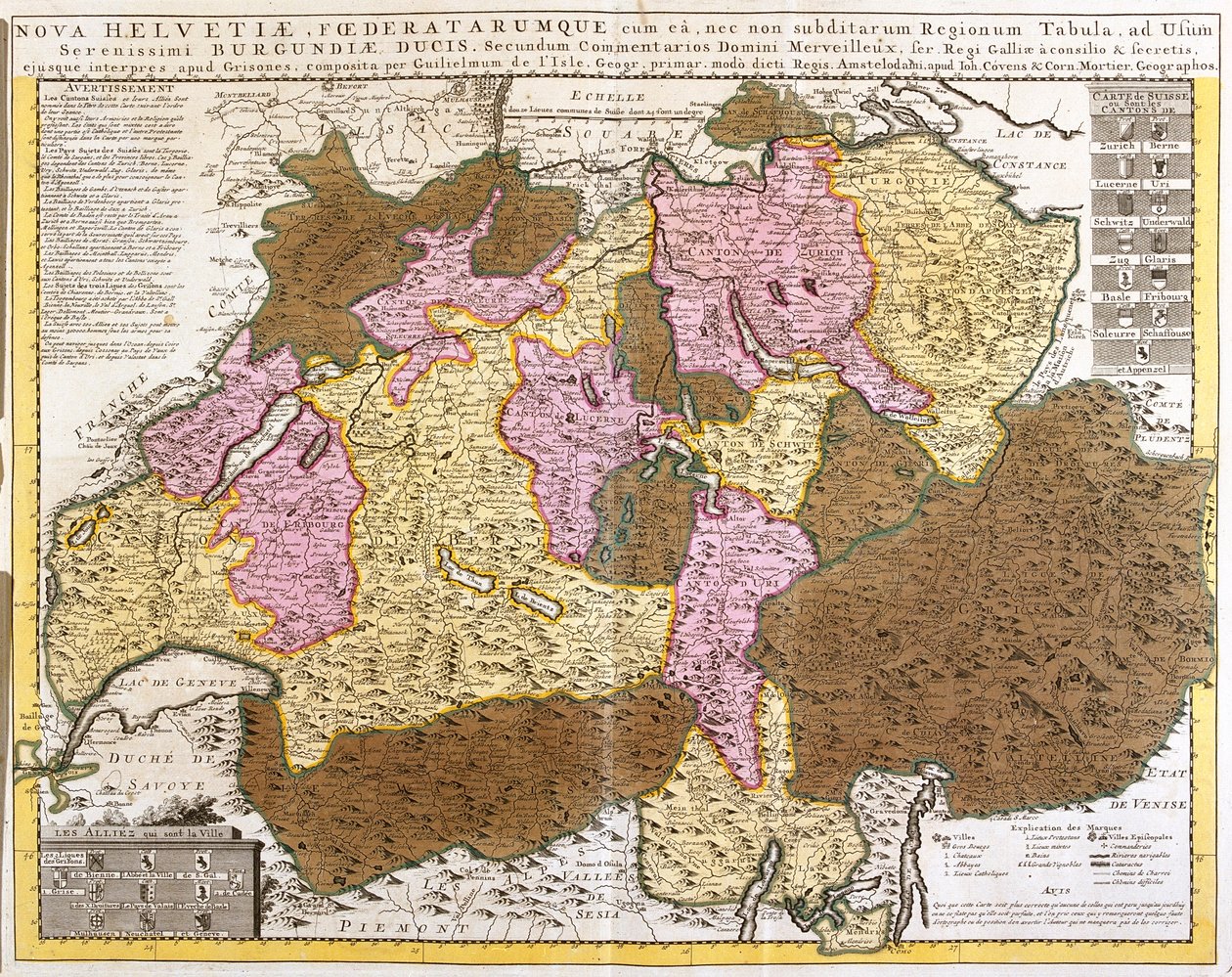 Švýcarsko od Guillaume Delisle