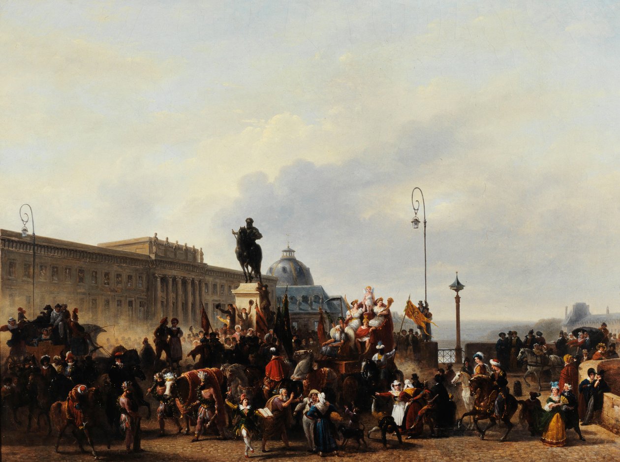 Maškaráda na Pont Neuf od Guillaume Frederic Ronmy