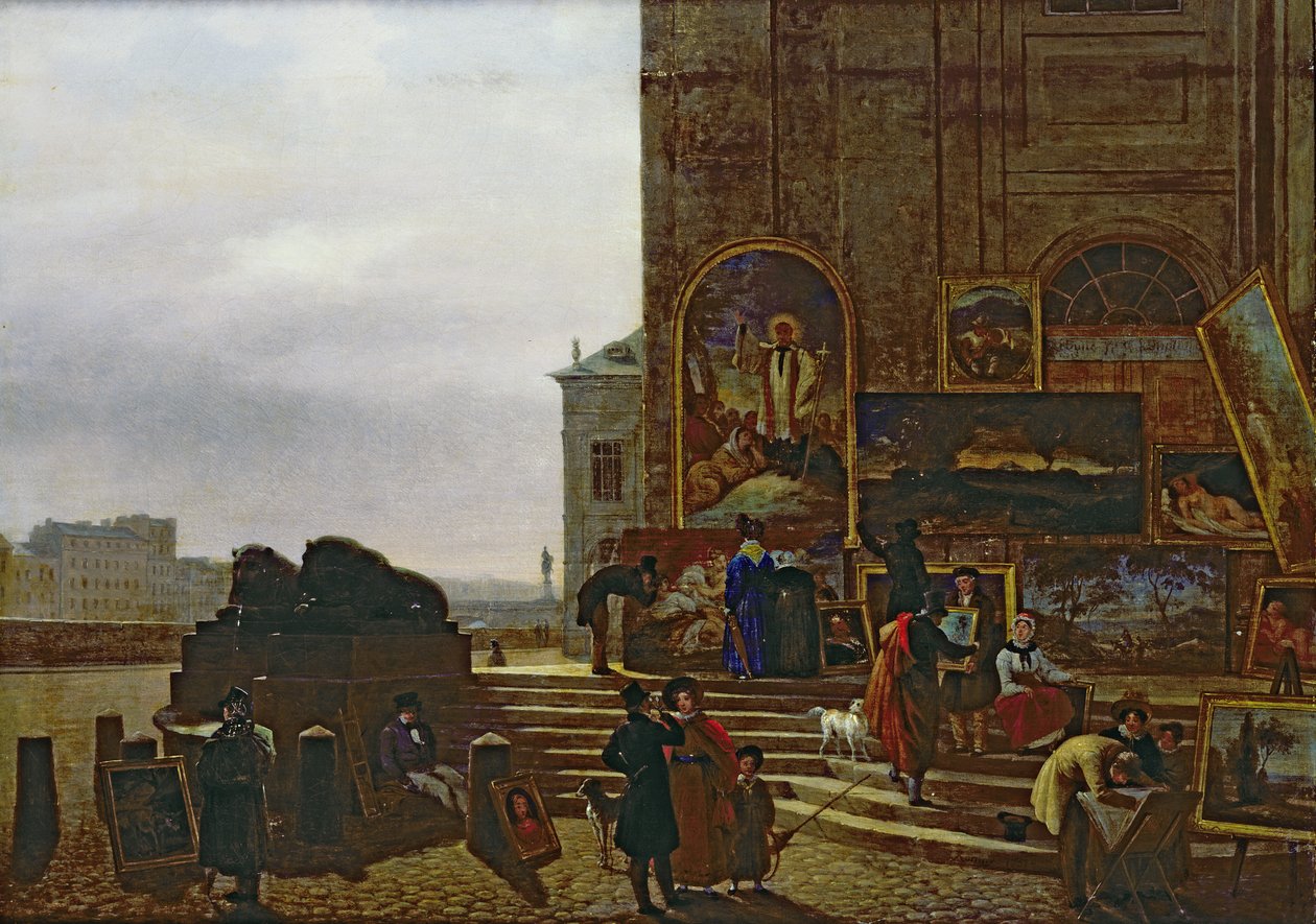 Prodej obrazů mimo Institut de France, 1837 od Guillaume Frederic Ronmy