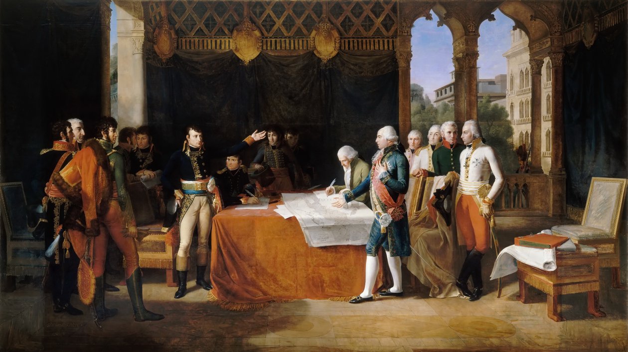 The Preeliminaries of Leoben, 17. dubna 1797 od Guillaume Guillon Lethière
