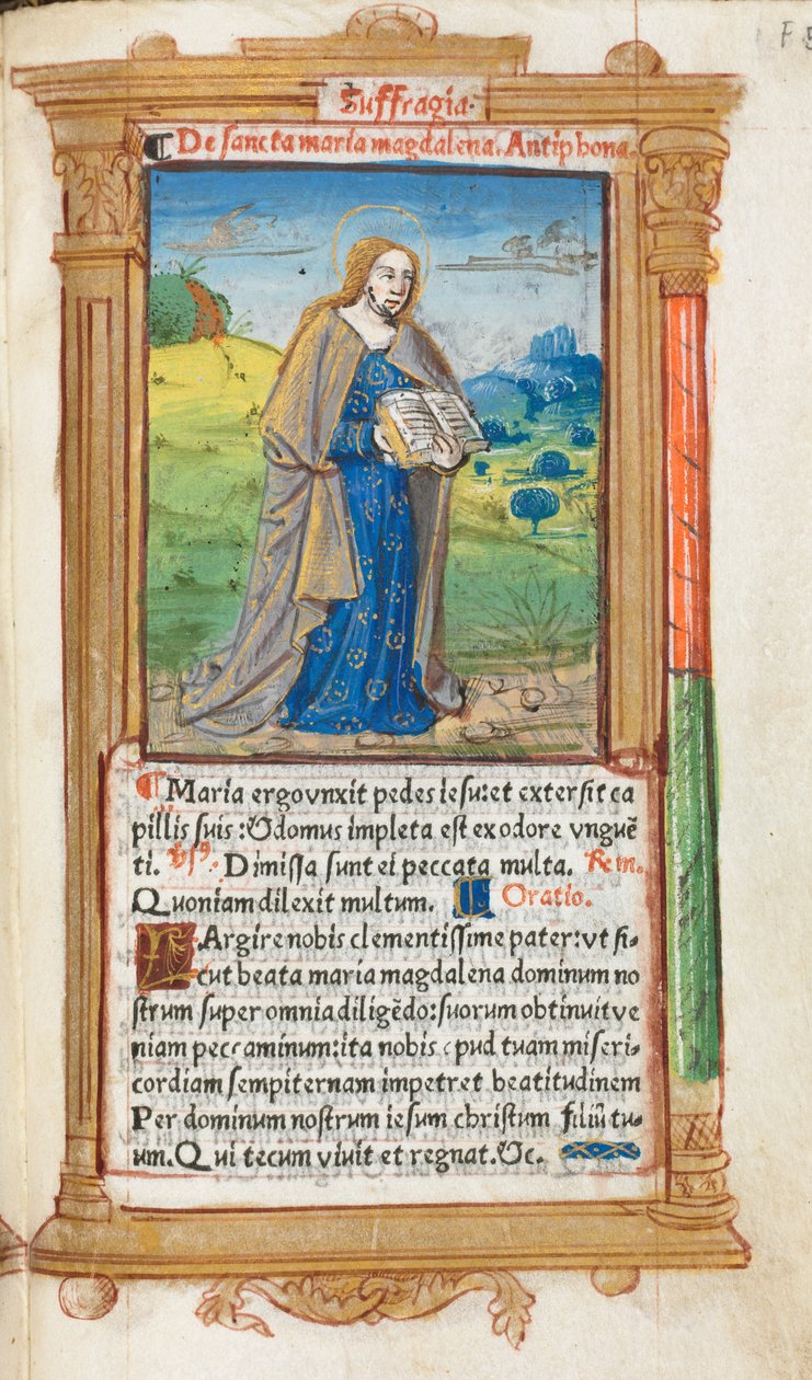 Tištěná kniha hodin (římské užití): fol. 109r, Marie Magdaléna od Guillaume Le Rouge