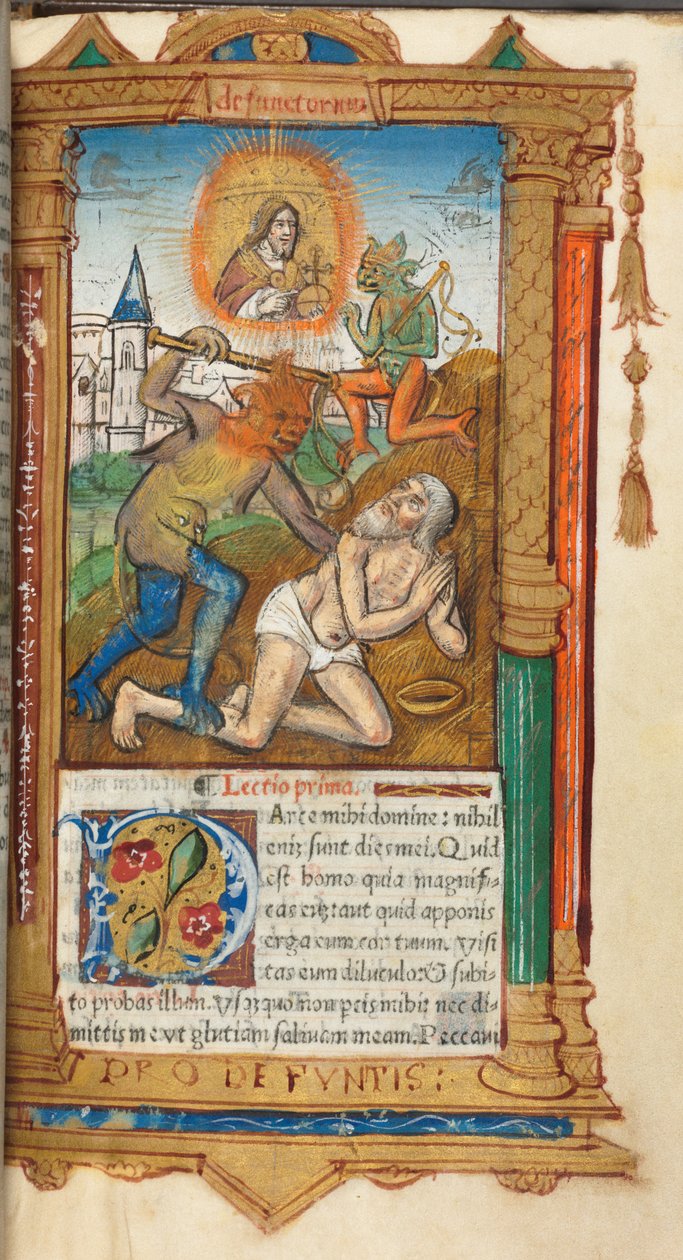 Tištěná kniha hodin (Řím): fol, 78r, Job od Guillaume Le Rouge