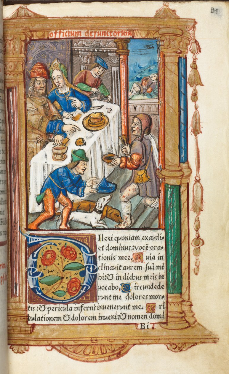 Tištěná kniha hodin Použití Říma: fol. 73r, Lazar, 1510. od Guillaume Le Rouge