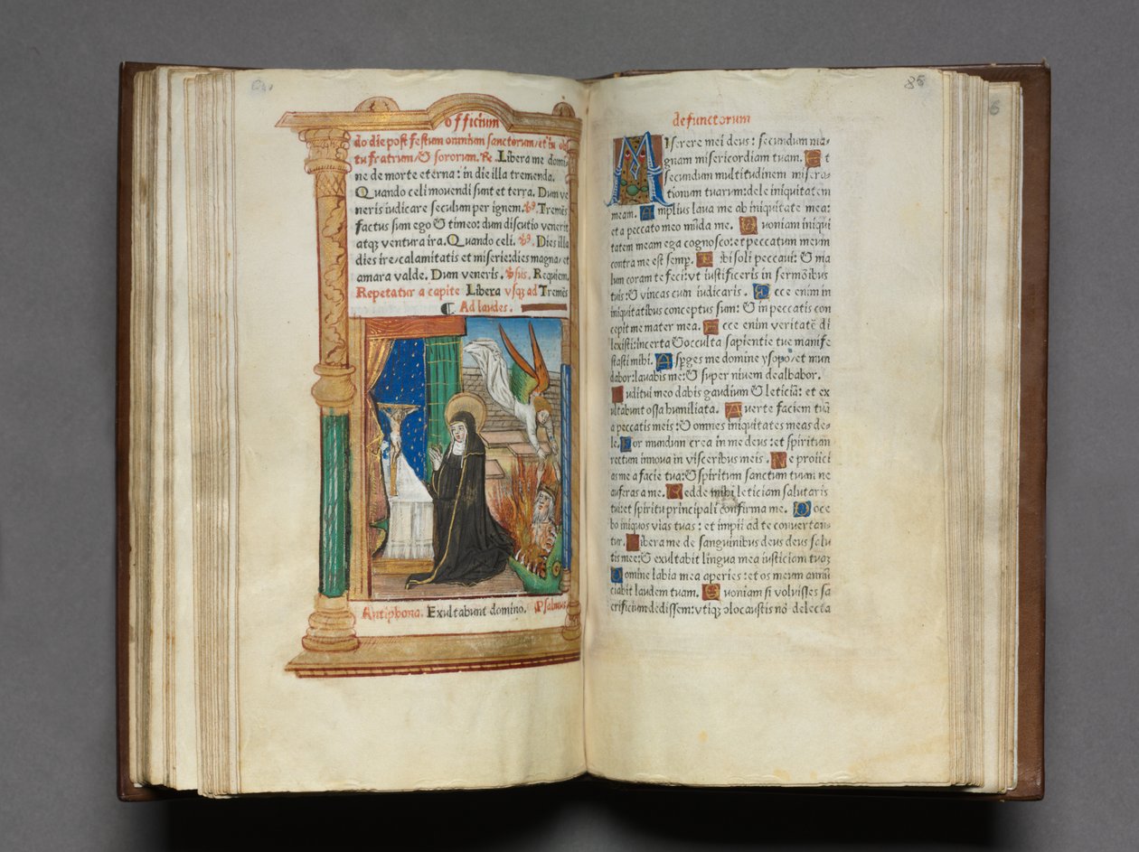 Tištěná kniha hodin Použití Říma: fol. 85r, dominikánská jeptiška, 1510. od Guillaume Le Rouge