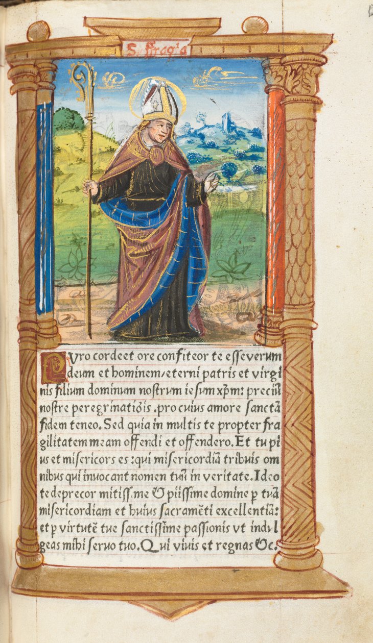 Tištěná kniha hodin Použití Říma: fol. 96r, Svatý Augustin, 1510. od Guillaume Le Rouge
