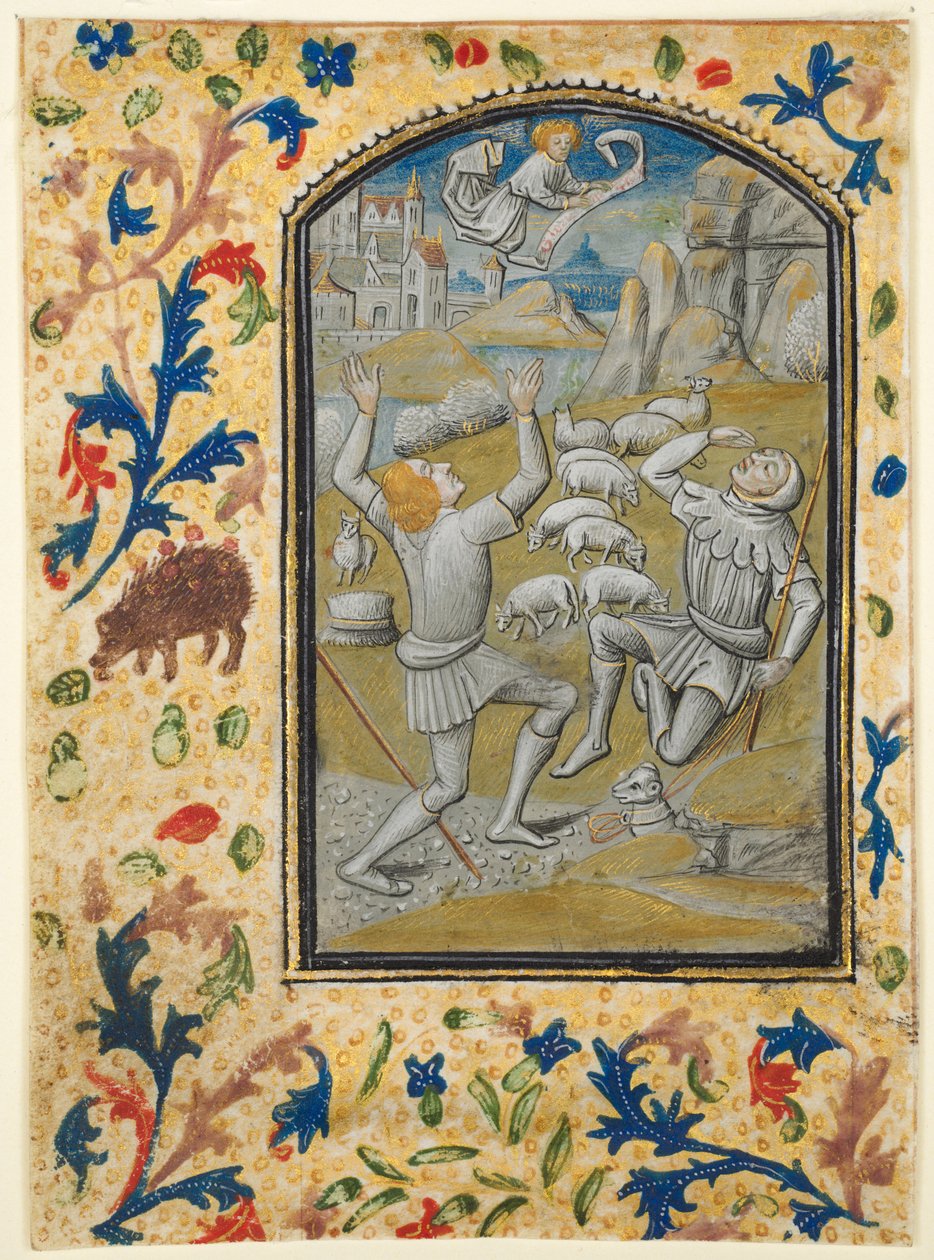 List z knihy hodin: Korunovace Panny Marie, c. 1470-1480. od Guillaume Vrelant