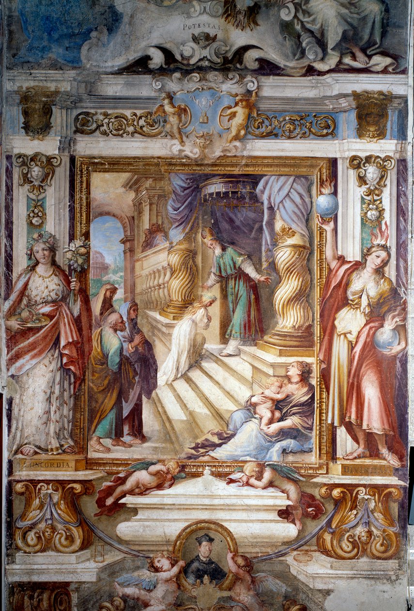 Představení Marie v chrámu (Freska od Guiseppe Nicola Nasini