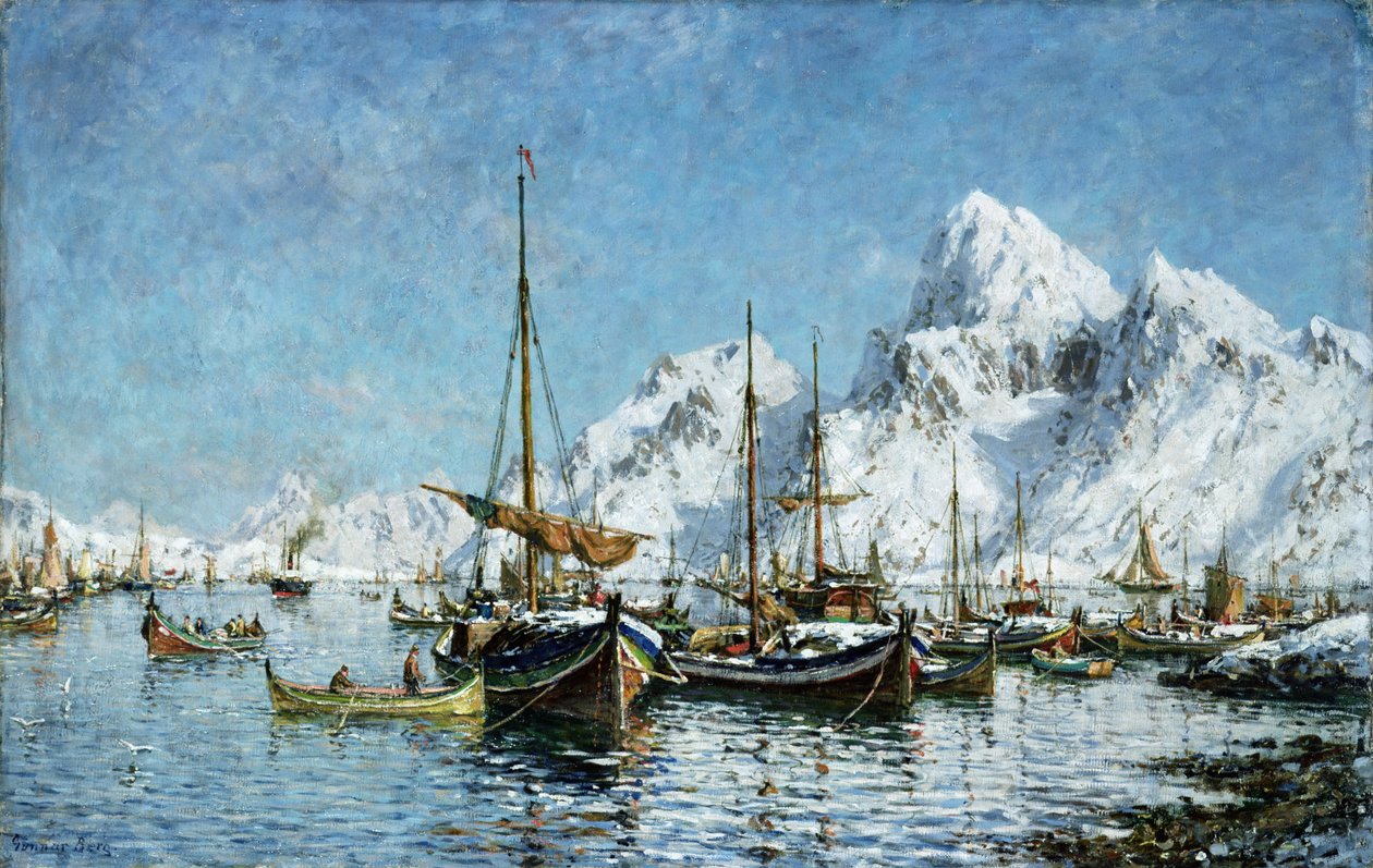 Z přístavu Solvaer (olej na plátně) od Gunnar Berg