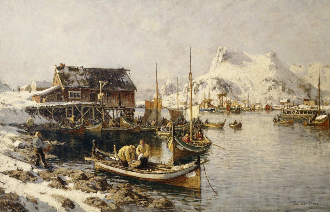 Tjeldbergtind, Lofoty od Gunnar Berg
