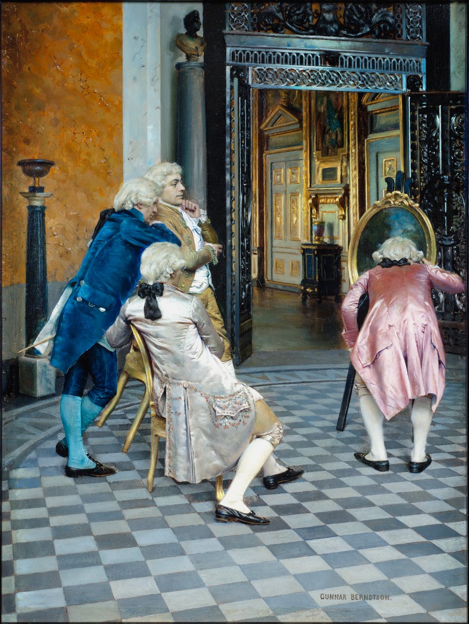 Znalci umění v Louvru od Gunnar Berndtson