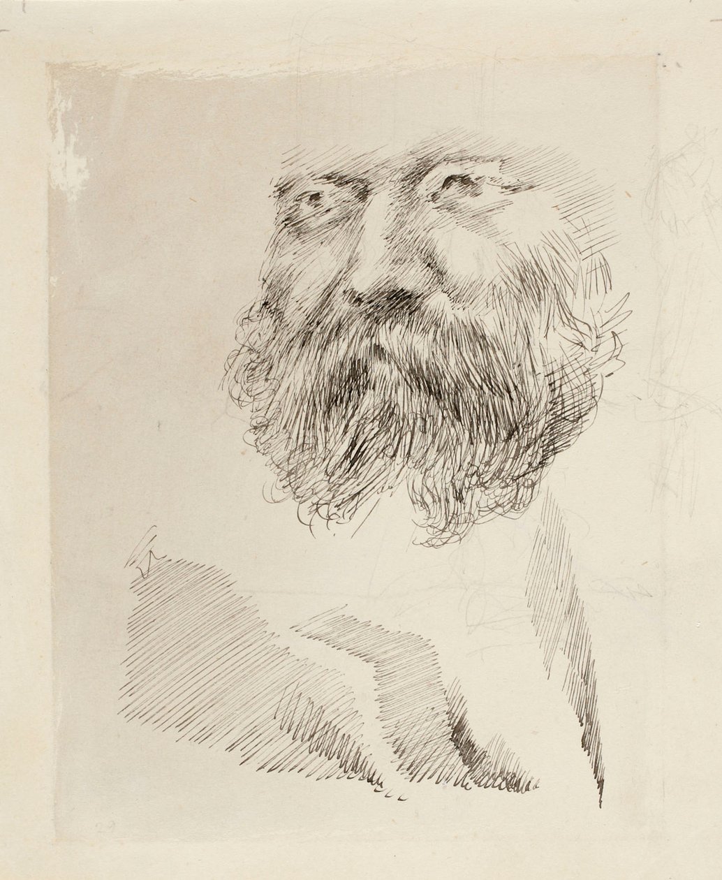 Režisér C.A. Zitting, portrétní studie, obličej od Gunnar Berndtson