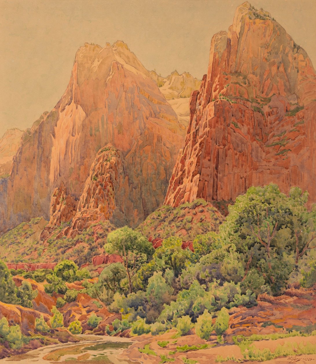 Patriarchové, Národní park Zion od Gunnar Widforss