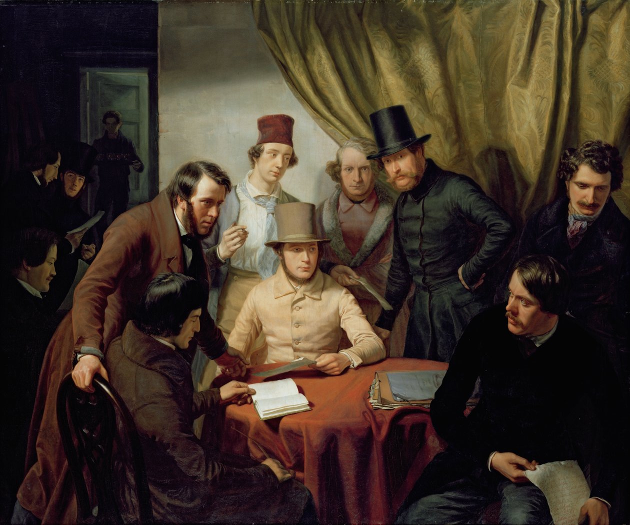 Členové hamburského uměleckého klubu, 1840 od Gunther Gensler