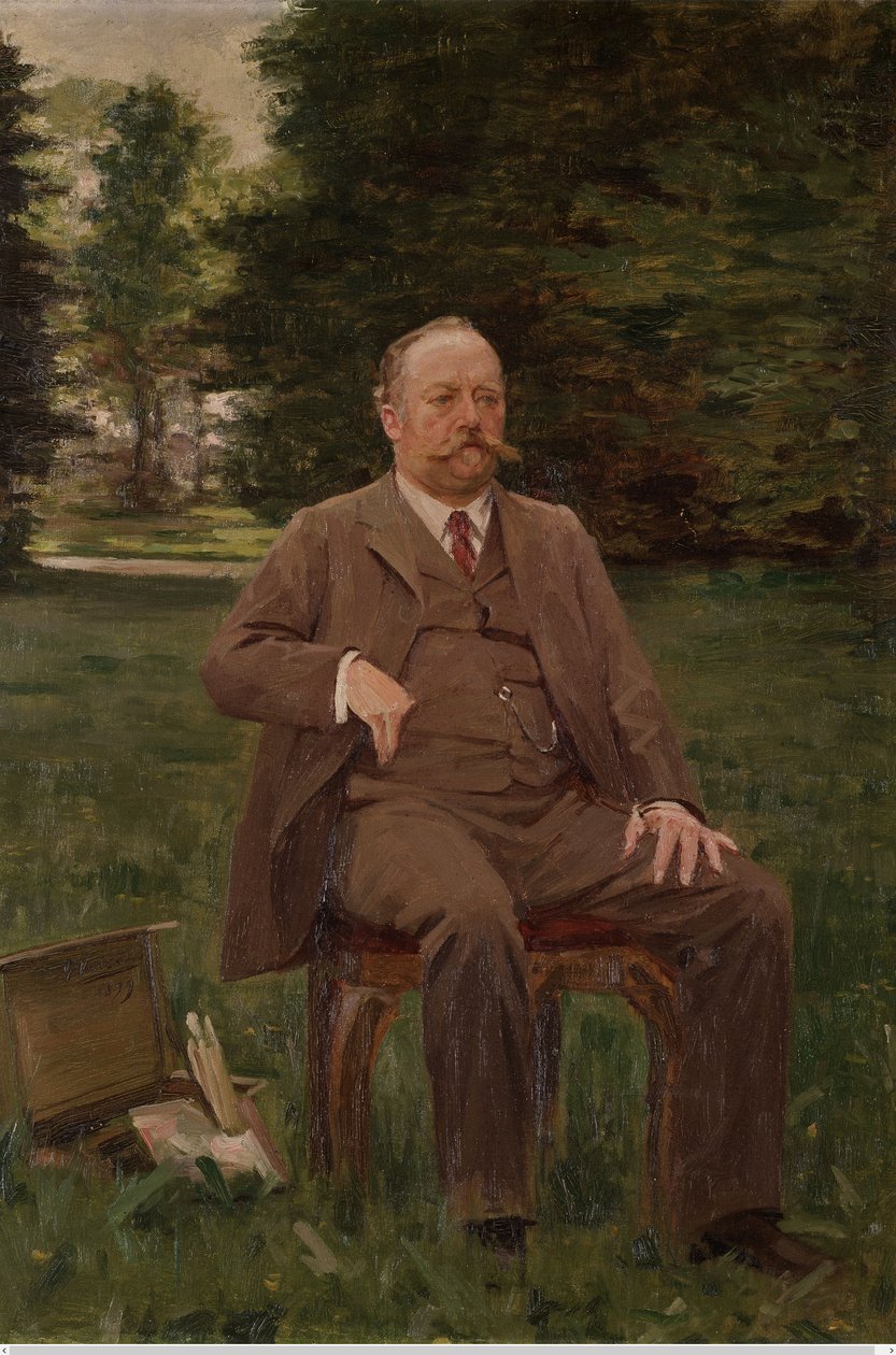 Fernand Scribe ve své zahradě od Gustaaf Vanaise