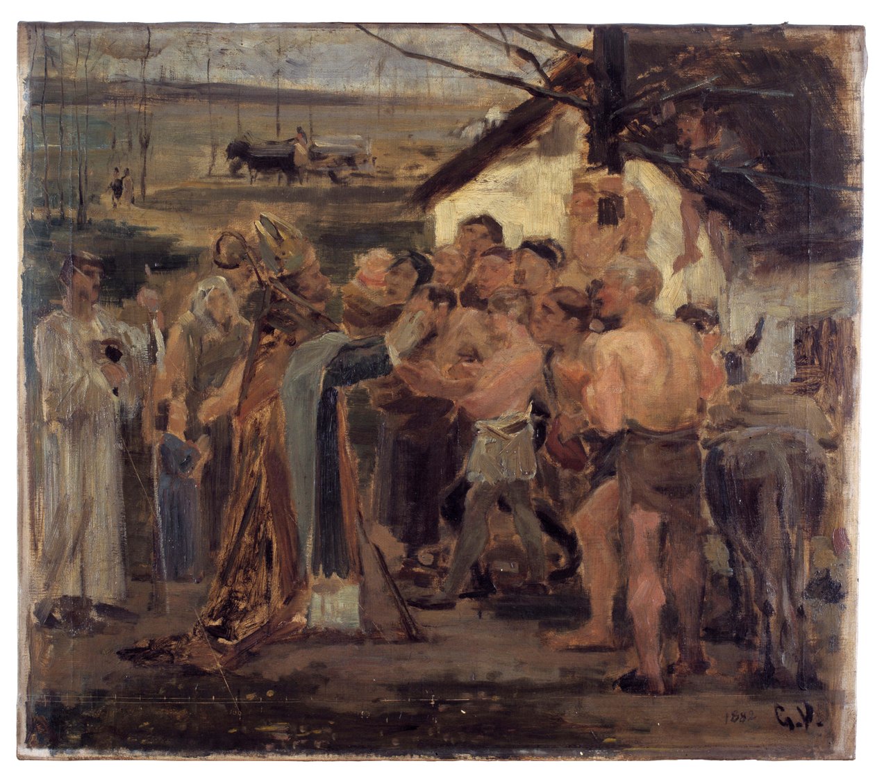 Svatý Livinus ve Flandrech (studie) od Gustaaf Vanaise