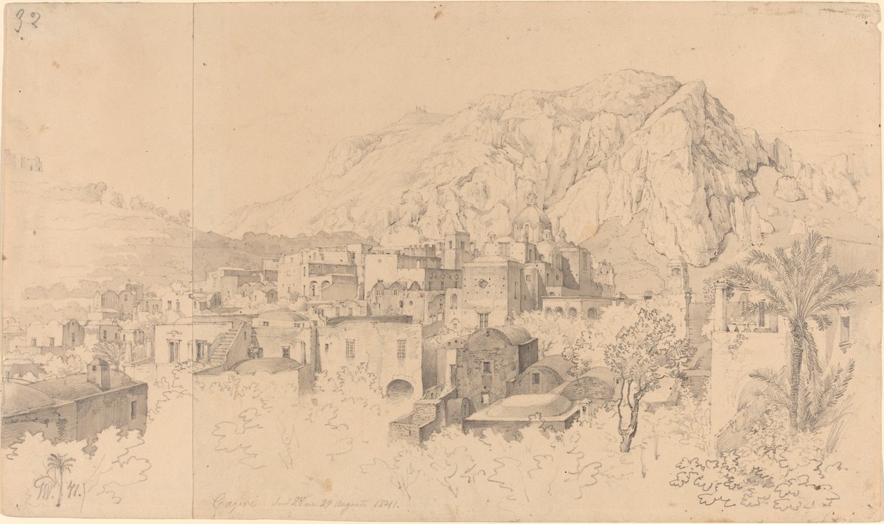 Pohled na Capri od Gustaf Wilhelm Palm