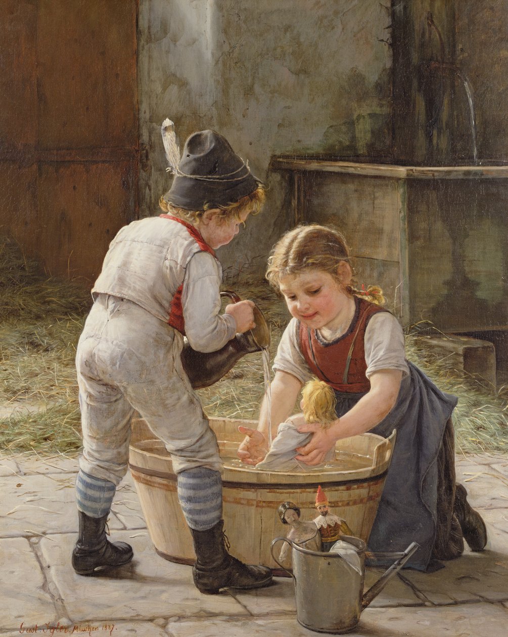 Koupání jejích panenek od Gustav Igler