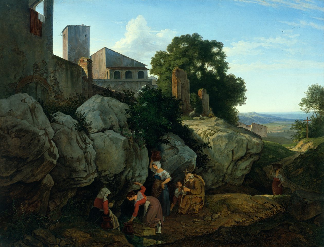 Ariccia (ráno) od Gustav Karl Ludwig Richter