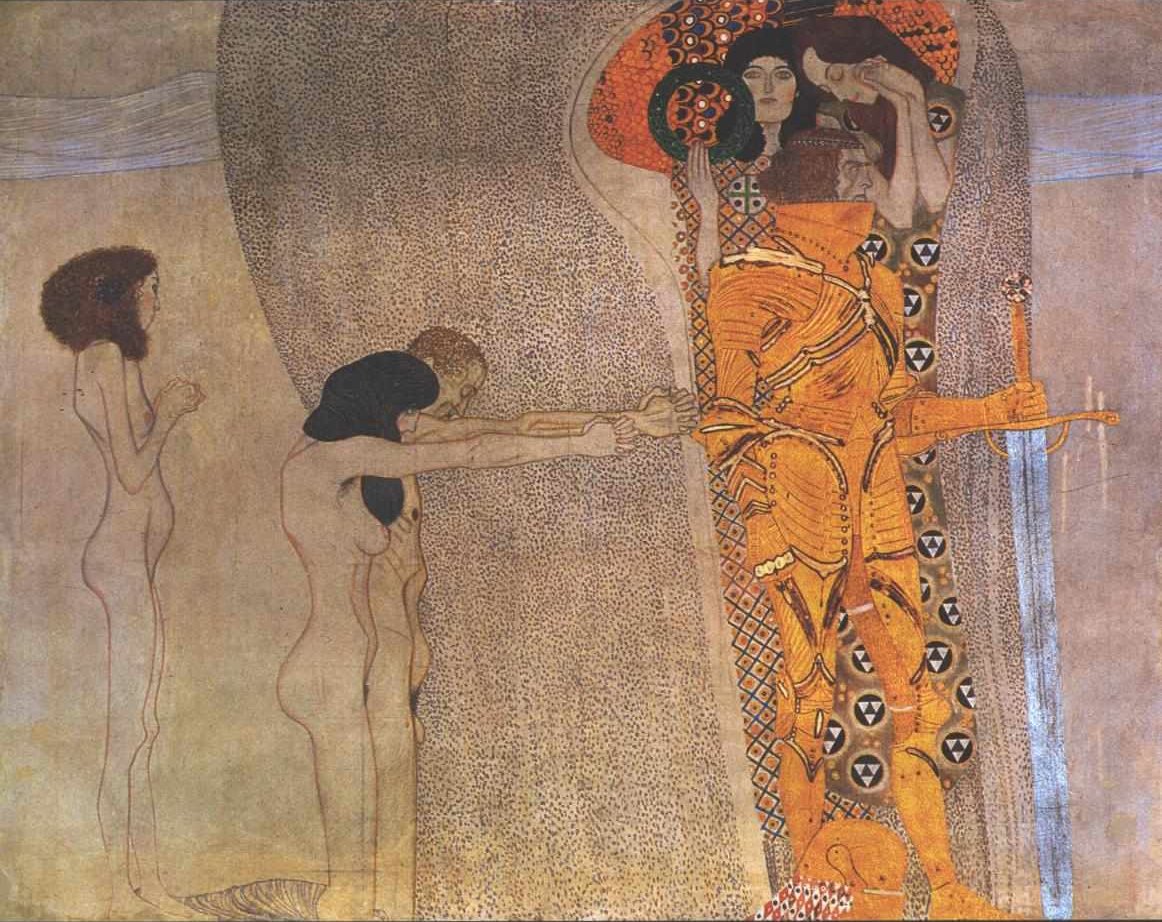 Beethovenfries - Detail od Gustav Klimt