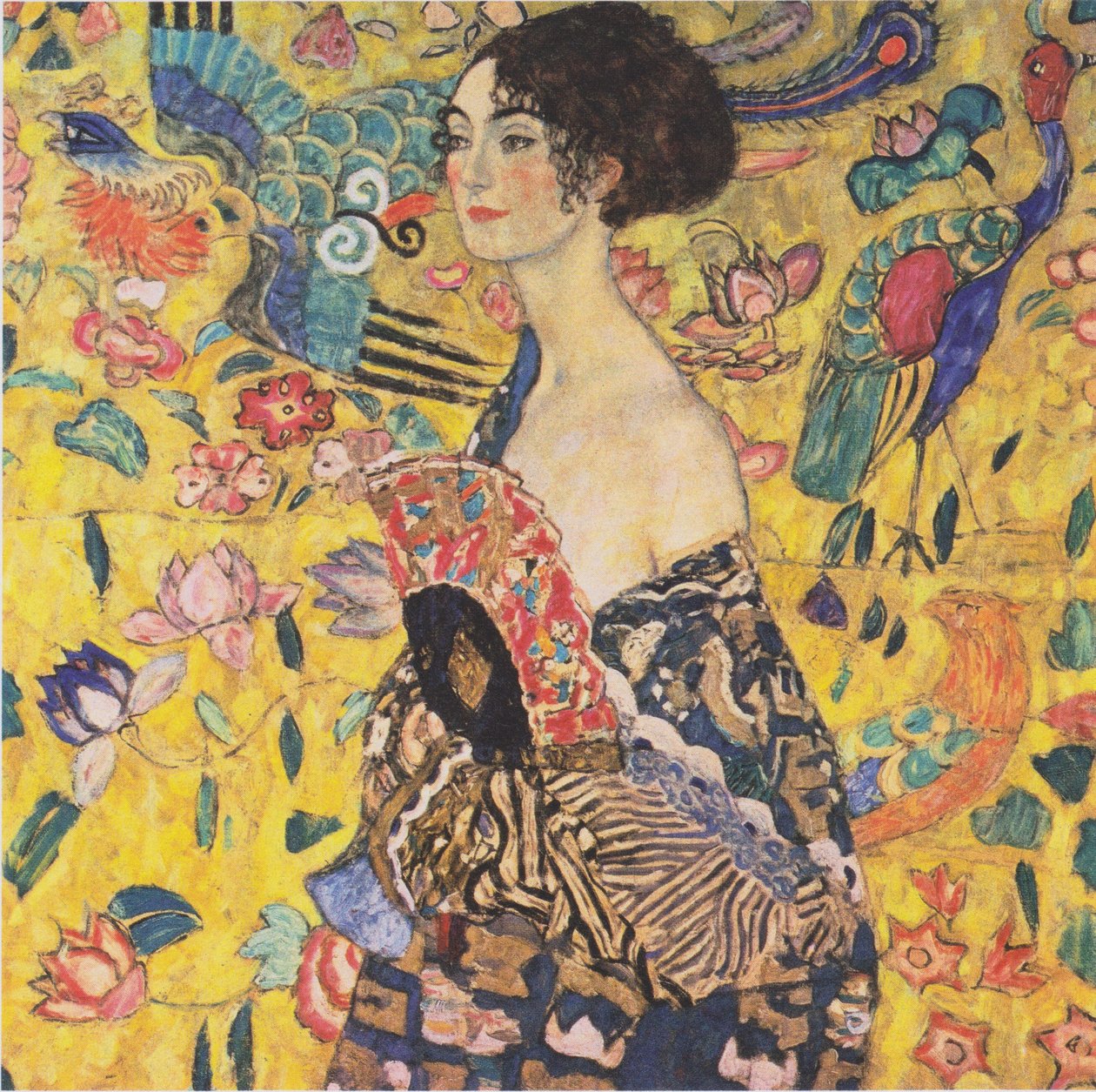 Dáma s fanouškem od Gustav Klimt