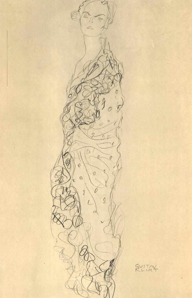 Dáma s fanouškem od Gustav Klimt