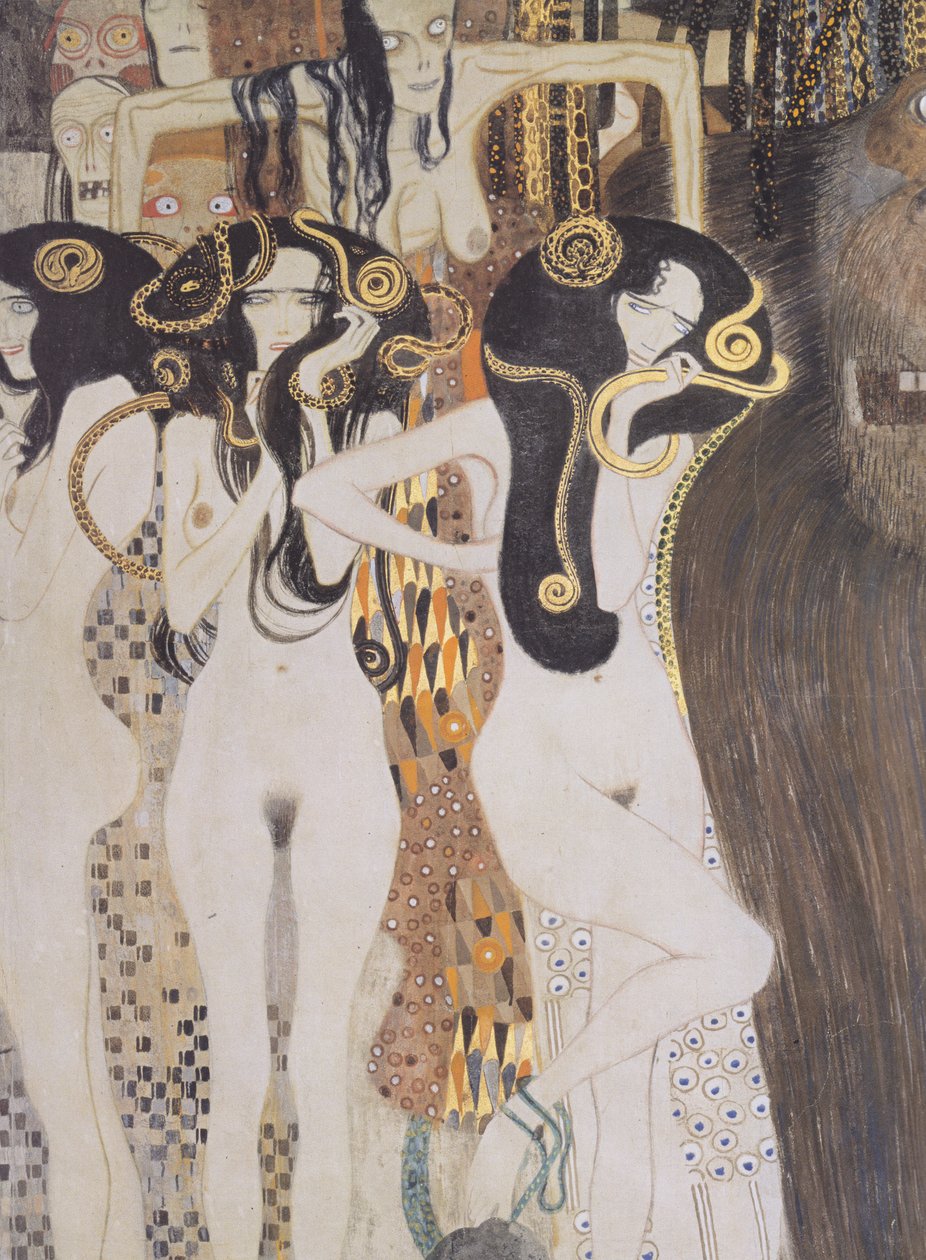 Gorgons a Typhoeus od Gustav Klimt