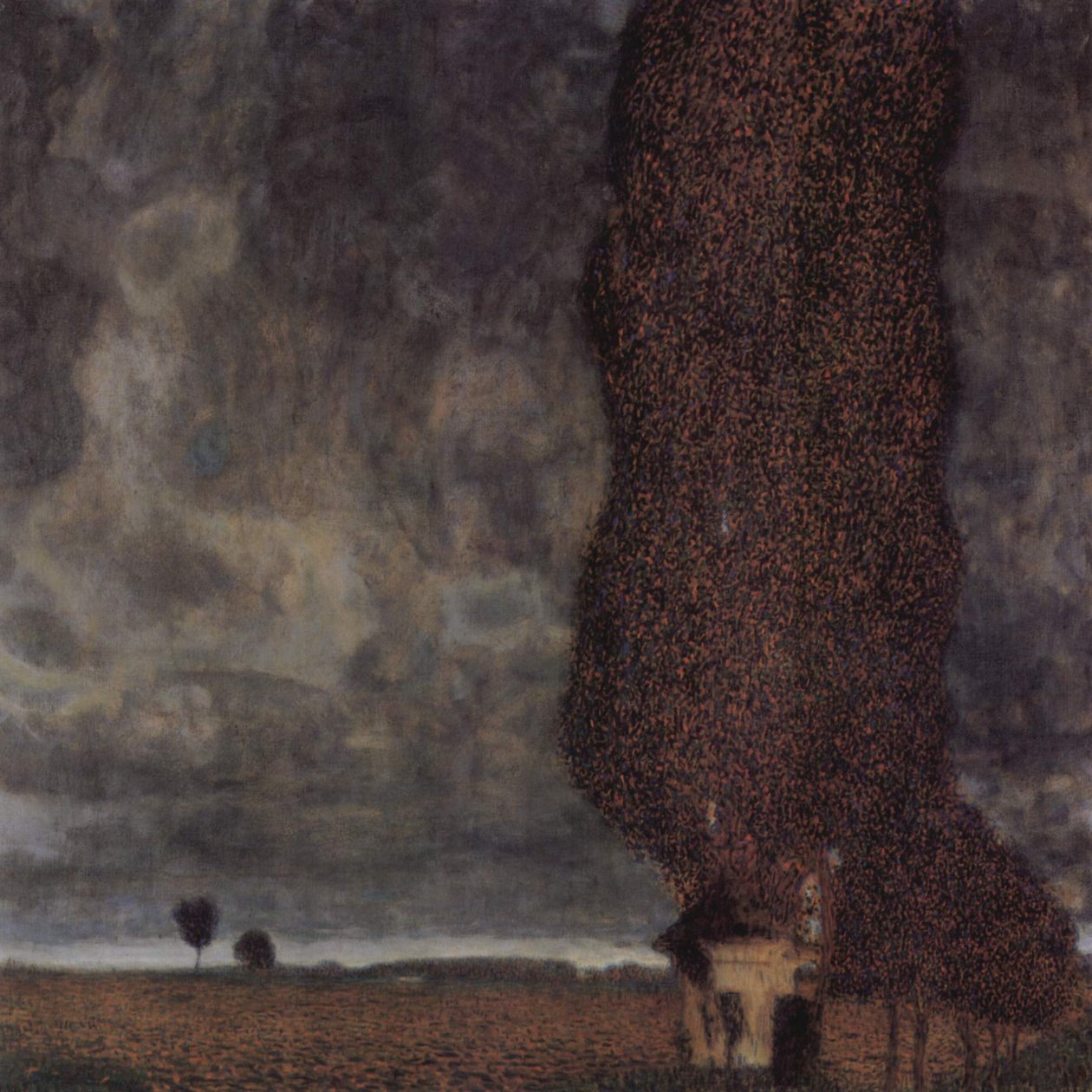 Velký topol nebo blížící se bouřka od Gustav Klimt