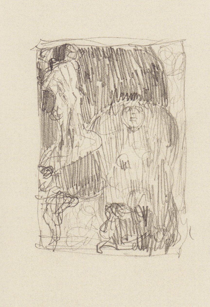 Sfinga se znalostmi, zeměkoule, milenci, starý zoufalý muž od Gustav Klimt
