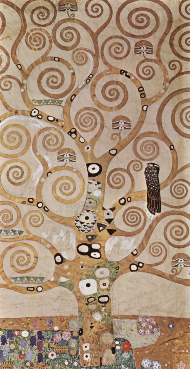 Předloha pro nástěnný vlys v paláci Stoclet v Bruselu, Strom života od Gustav Klimt