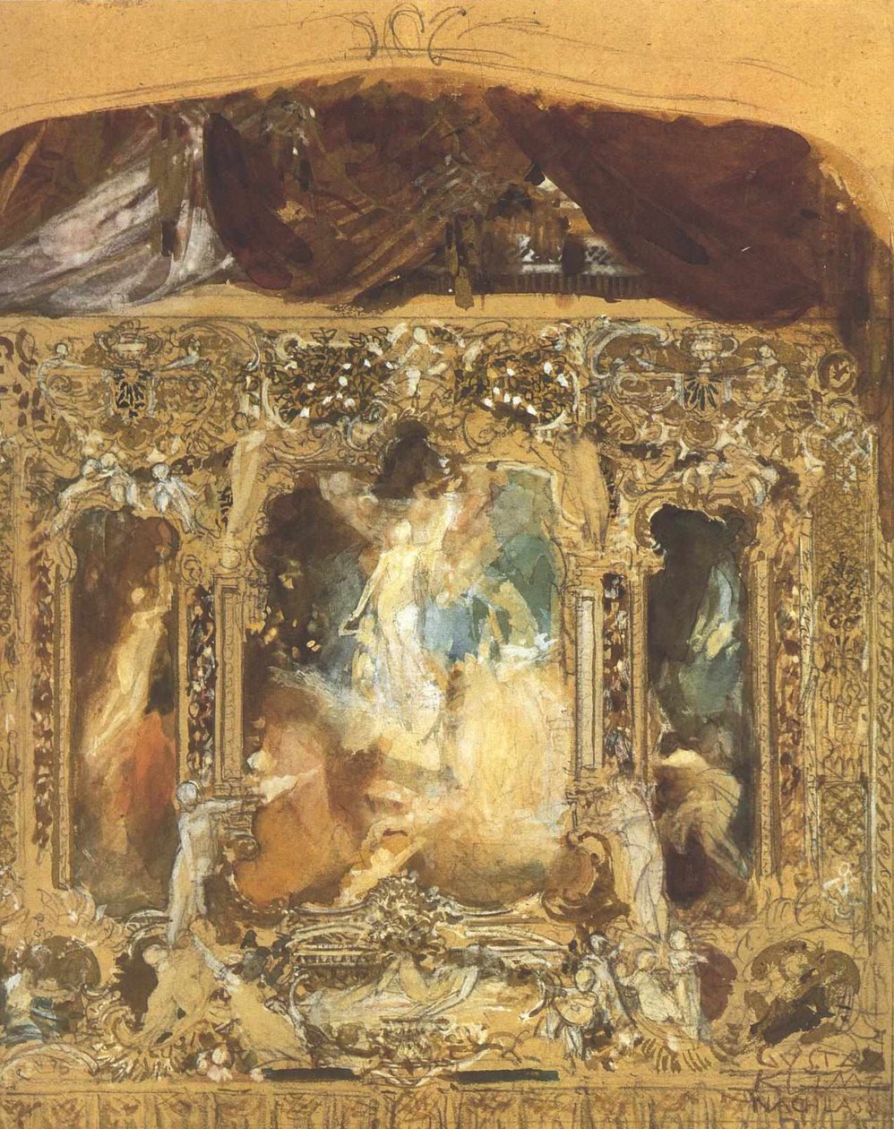 Design pro divadelní oponu od Gustav Klimt