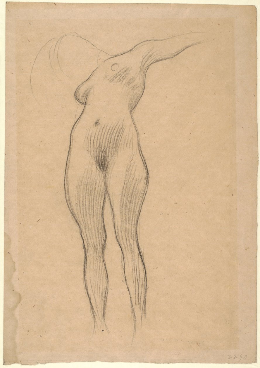 Plovoucí žena s nataženou paží (studie pro medicínu), 1900-1901 od Gustav Klimt