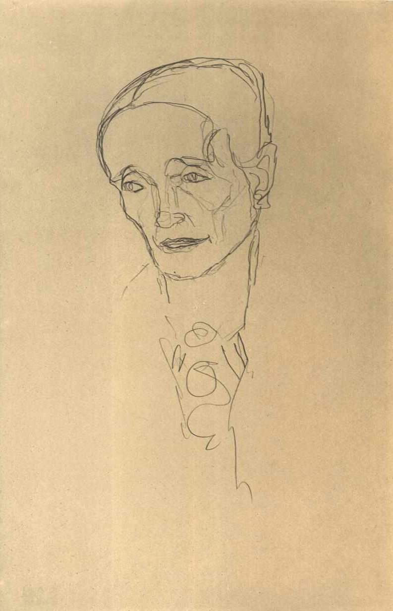 Vedoucí studie staré ženy od Gustav Klimt