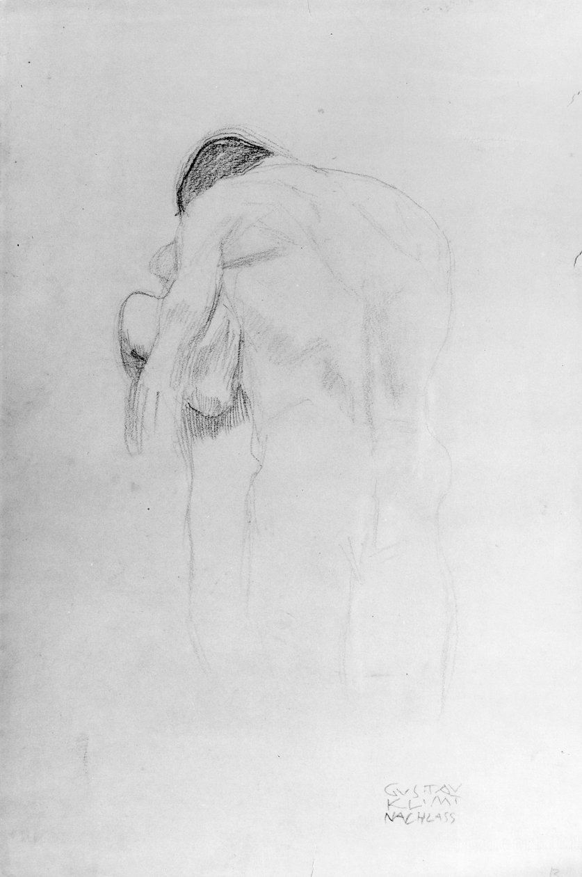 Muž a žena, studie pro ‚Beethovenfries‘, 1902 od Gustav Klimt