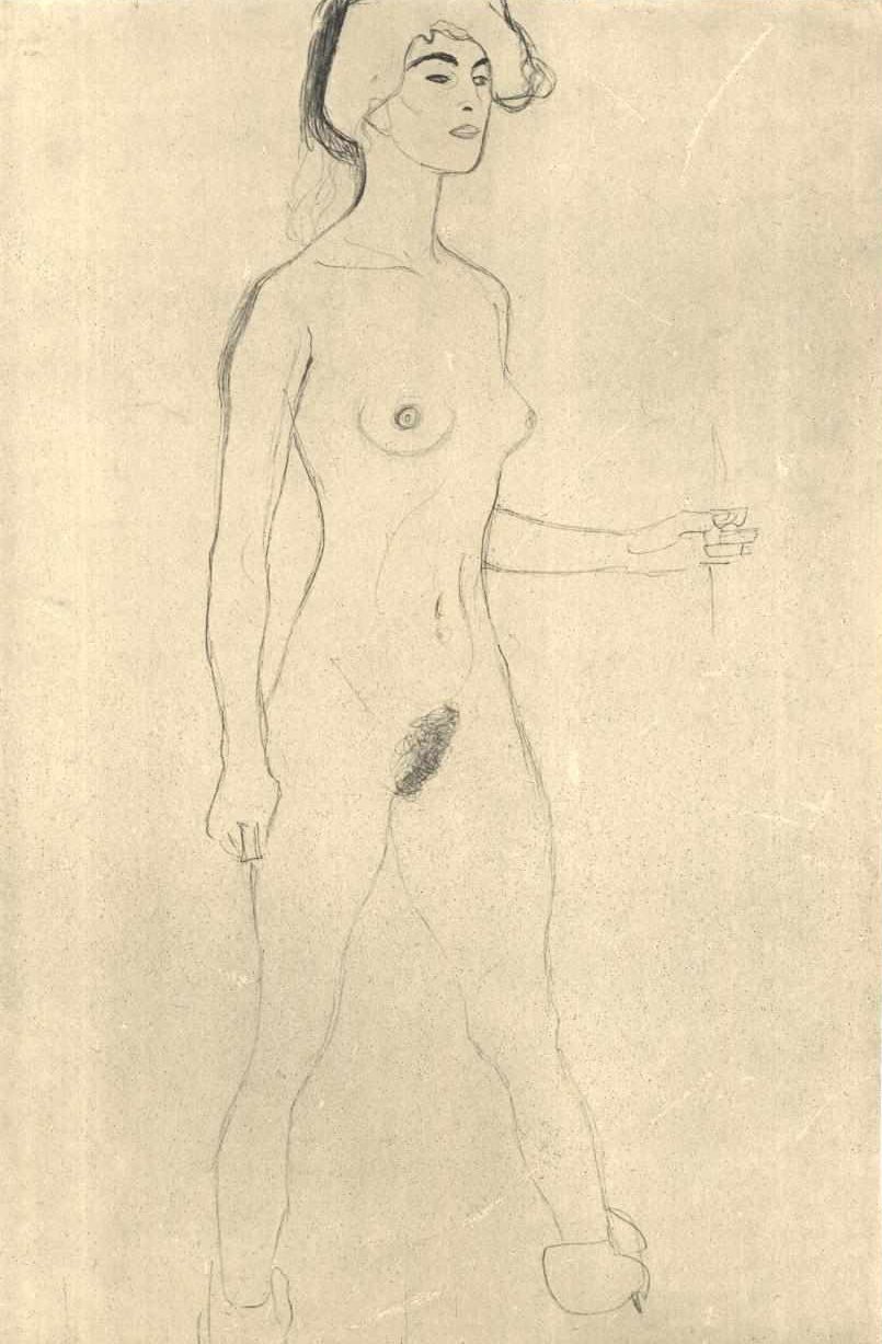 Prudký akt od Gustav Klimt