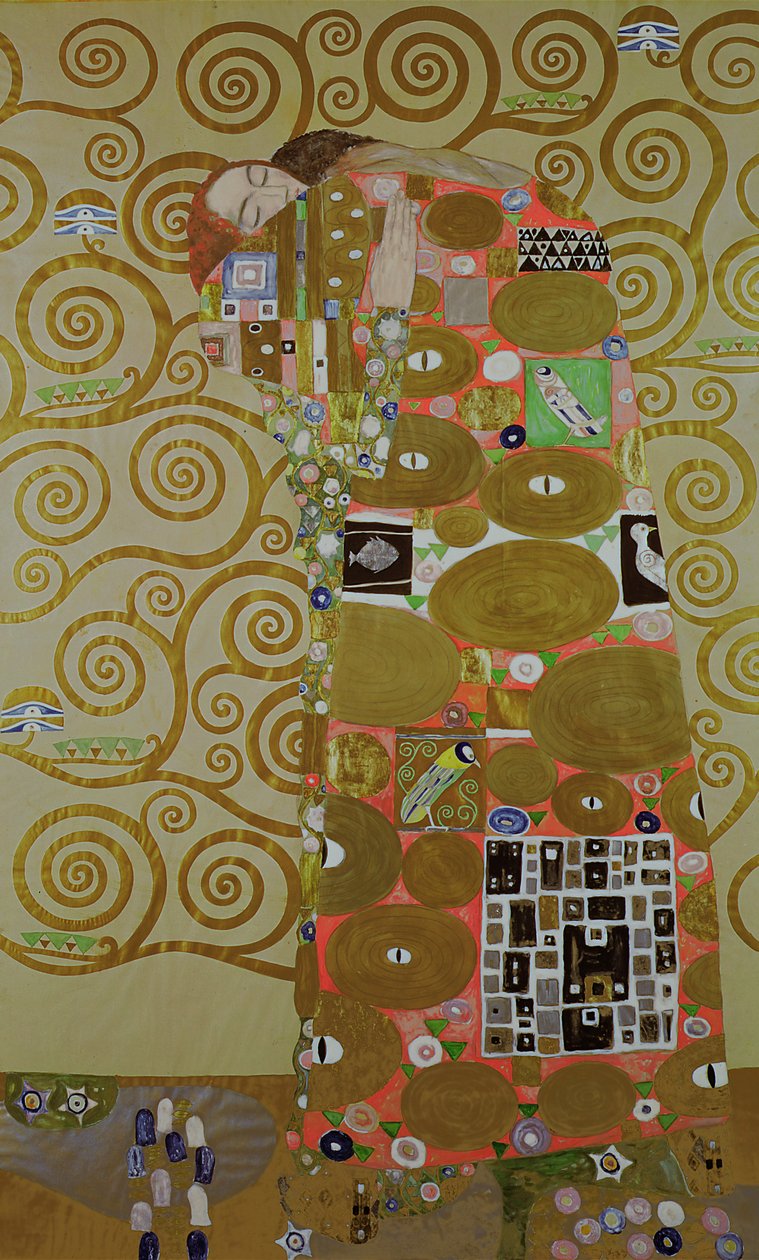 Study for Fulfilment, c.1905-09 (wc und gold na papíře) (viz 65884) od Gustav Klimt